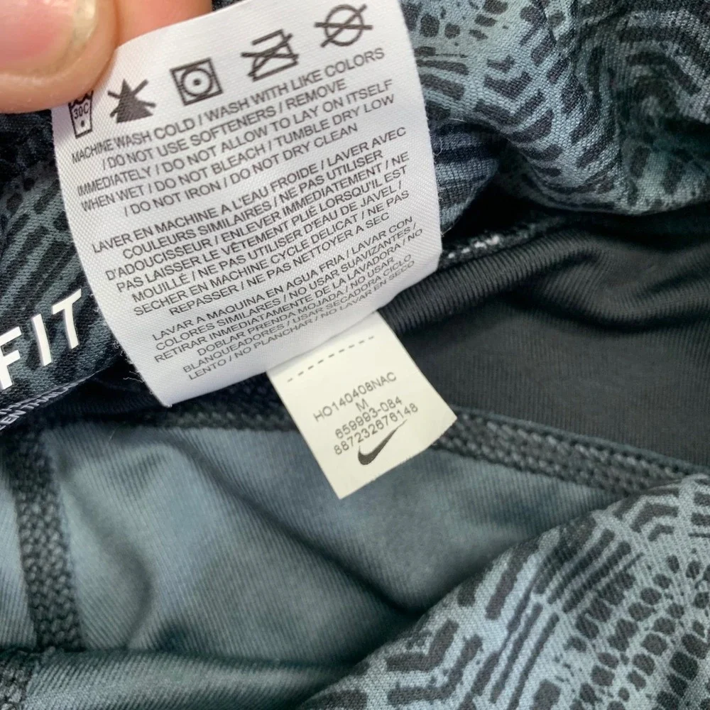 Nike Dri Fit Running Crop Leggings Womens Medium Geometric‎ Athletic Pants